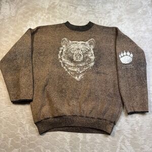 VTG Art Unlimited Blackbear Sweatshirt Sz XL Acid Wash Rare See Pics USA Made